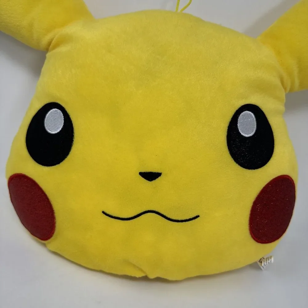 Pokemon Pikachu Plush Pillow Head Doll Plush‎ Animal Toy Factory Glitter Cheeks